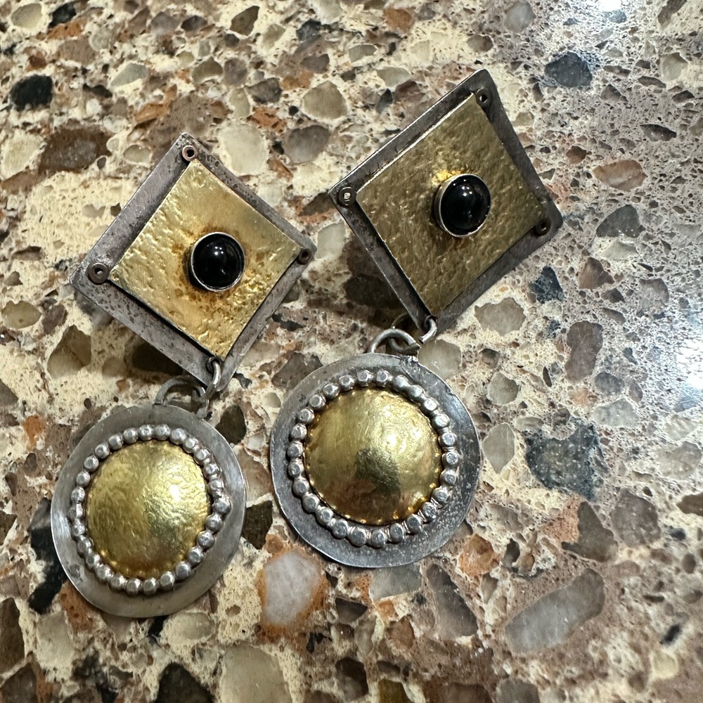 Artisan Crafted Geometric Earrings - image 4